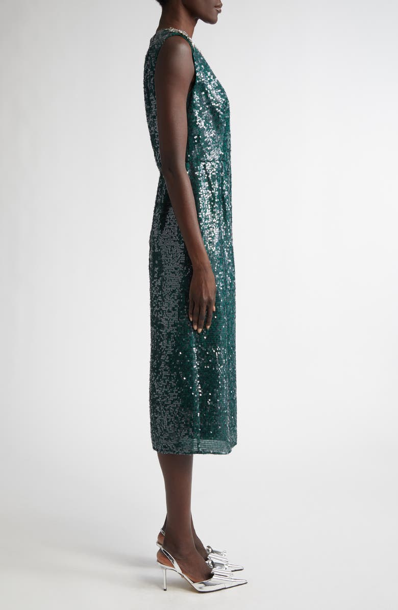 Erdem Crystal Embellished Chiffon & Sequin Cocktail Dress, Alternate, color, 