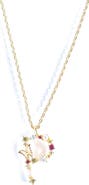 Girls Crew Flutterfly Initial Necklace