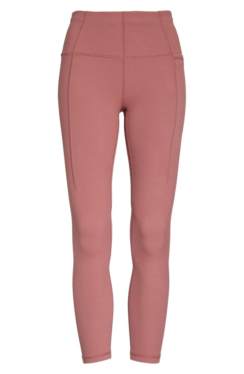Sweaty Betty Supersoft Pocket 7/8 Leggings, Alternate, color, Plum Pink