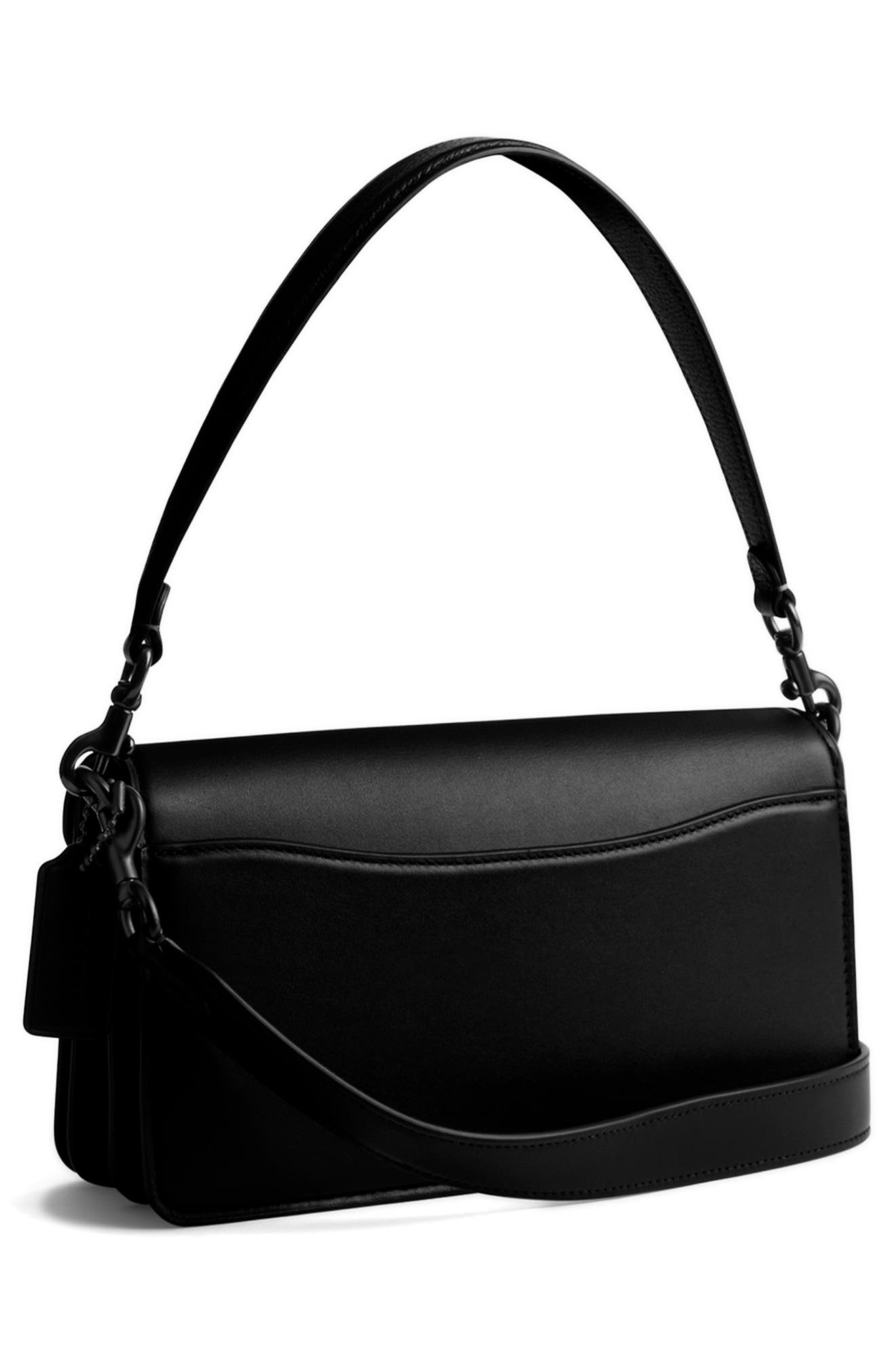 COACH Tabby 26 Black Collection Leather Shoulder Bag, Alternate, color, 