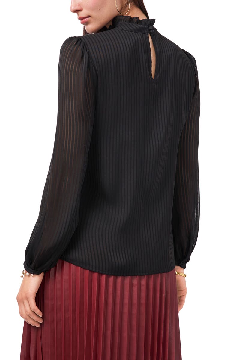 Vince Camuto Satin Stripe Blouse, Alternate, color,