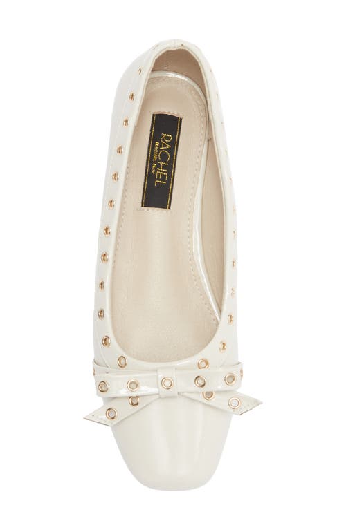 Rachel Rachel Roy Blink Grommet Bow Flat In White