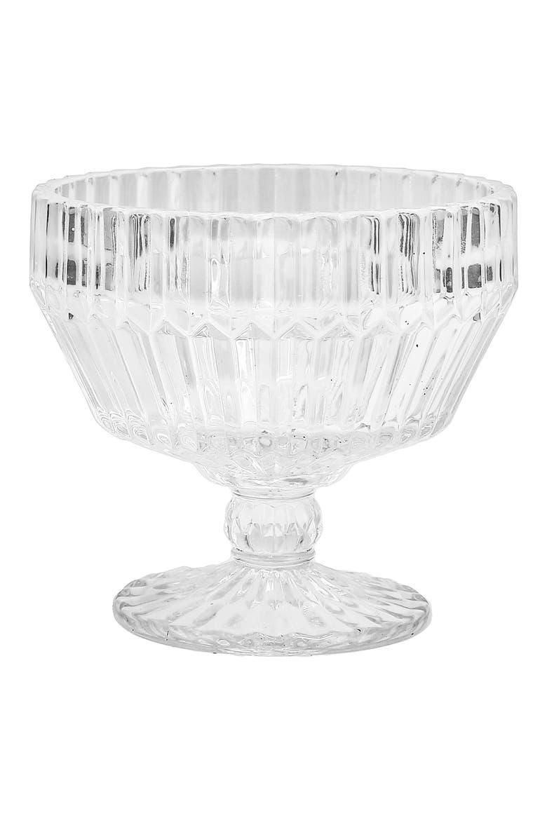Archie Set of 6 Clear Footed Dessert Bowls, Main, color, CLEAR
