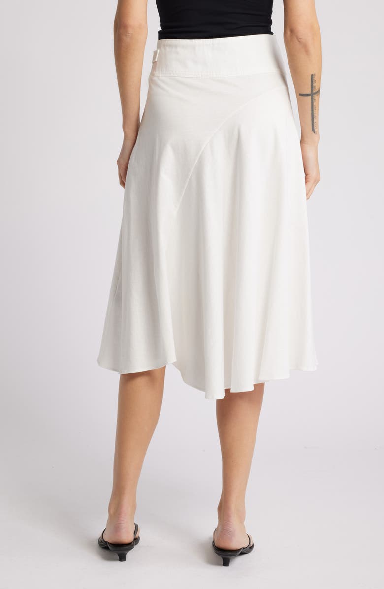 Faithfull the Brand Maceio Asymmetric Cotton Skirt, Alternate, color, White