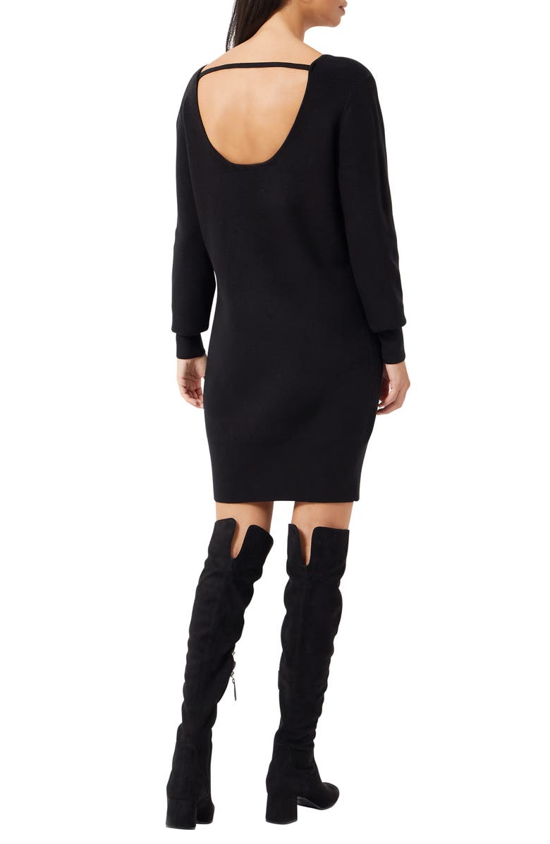 French Connection Open Back Long Sleeve Sweater Dress, Alternate, color,