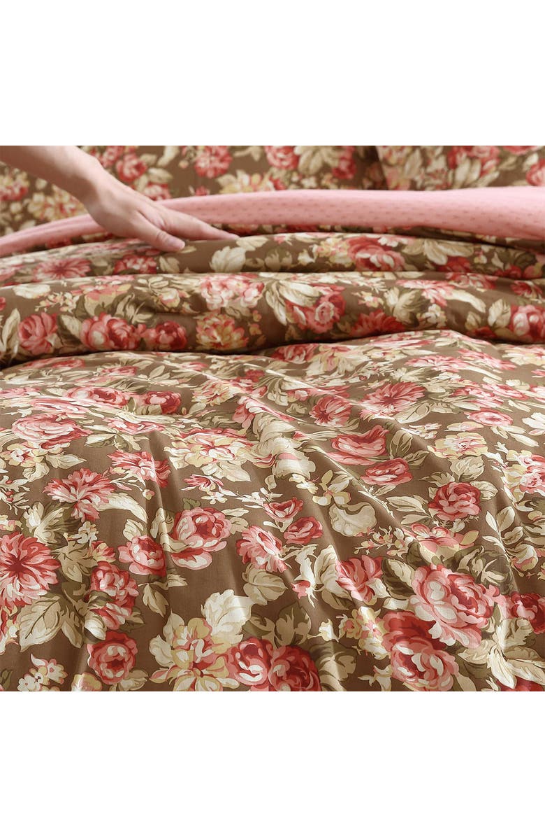 Laura Ashley Bloomsbury 3-Piece Twin Comforter & Sham Set, Alternate, color, Brown