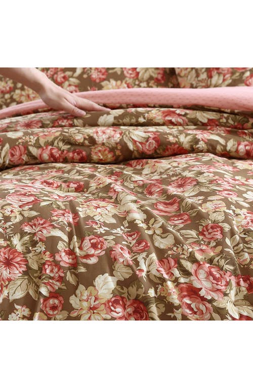 Laura Ashley Bloomsbury 3-piece Twin Comforter & Sham Set In Brown