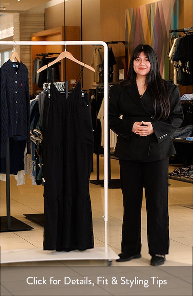 Chelsea Tiered Lace-Up Back Maxi Dress, sales video thumbnail