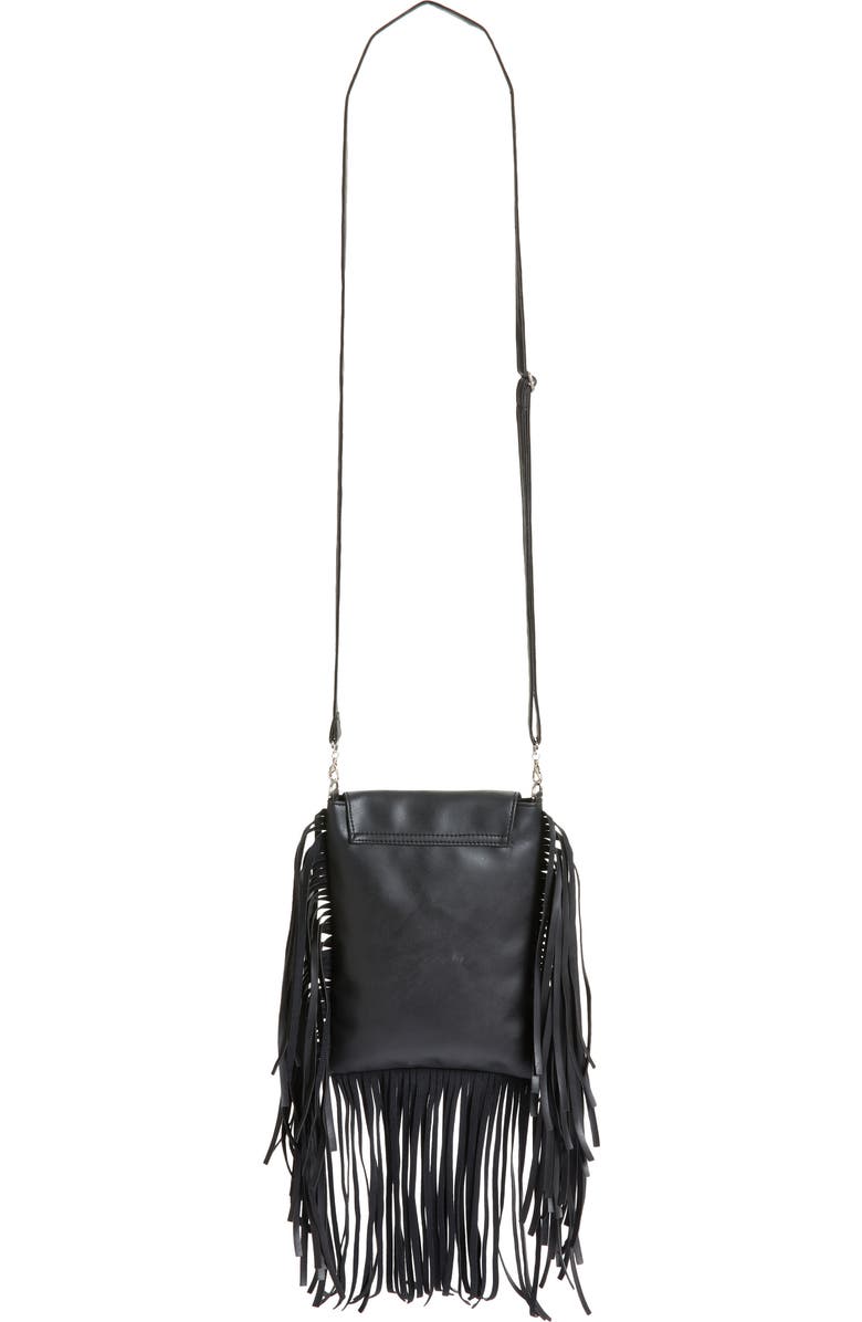 Area Stars Fringe Faux Leather Crossbody Bag, Alternate, color,