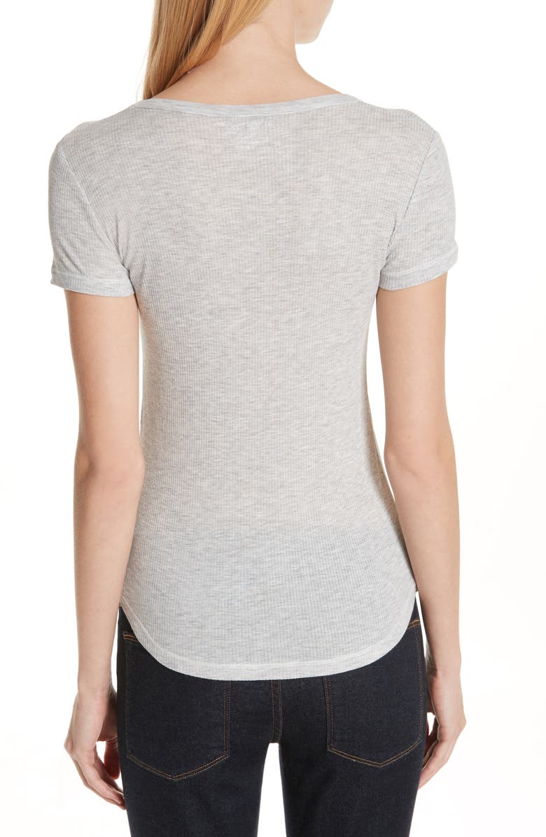 Majestic Filatures Ribbed Crewneck Tee, Alternate, color,