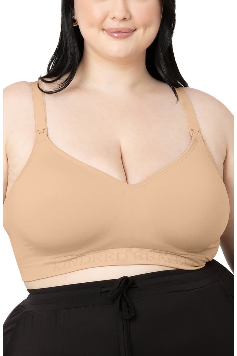 Busty Sublime Contour Maternity & Nursing Bra - Sizing Available from E-I Cup, Main, color, BEIGE