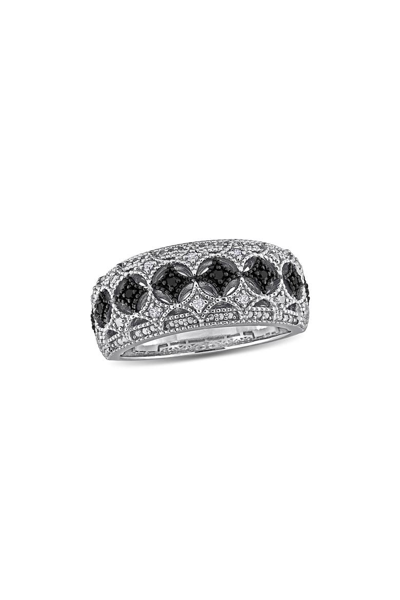 Black & White Diamond Ring - 0.09ctw, Main, color, BLACK