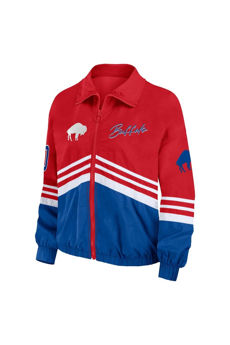 Women's WEAR by Erin Andrews Red Buffalo Bills Vintage Throwback Windbreaker Full-Zip Jacket, Alternate, color, Red