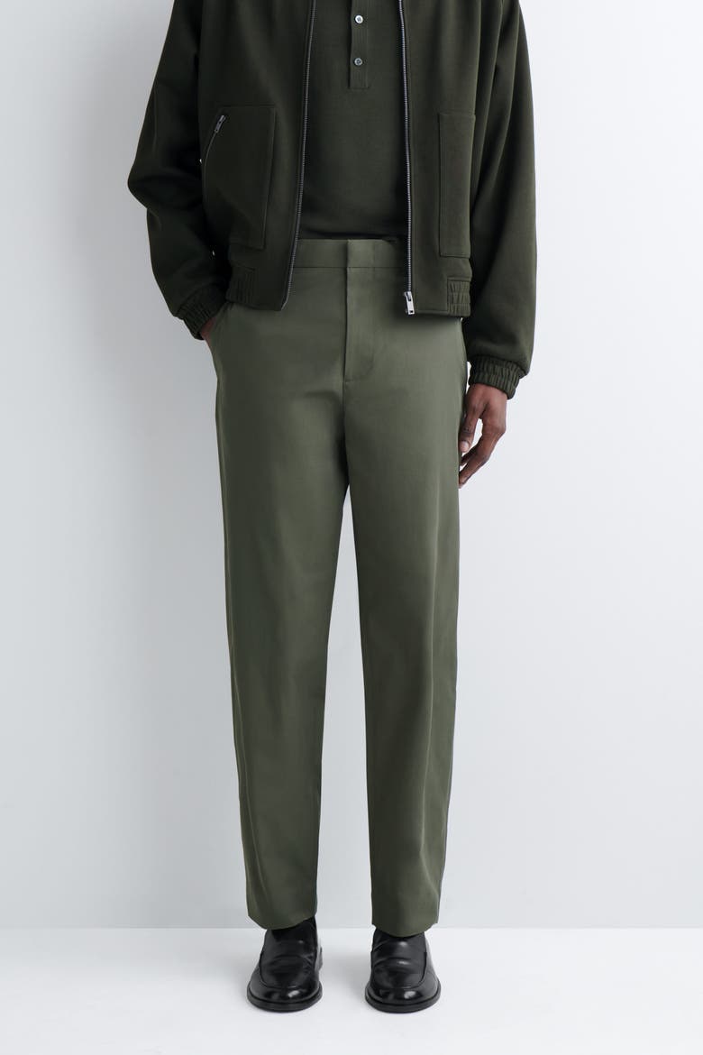 Cotton Regular-Fit Tapered Chinos, Alternate, color, KHAKI