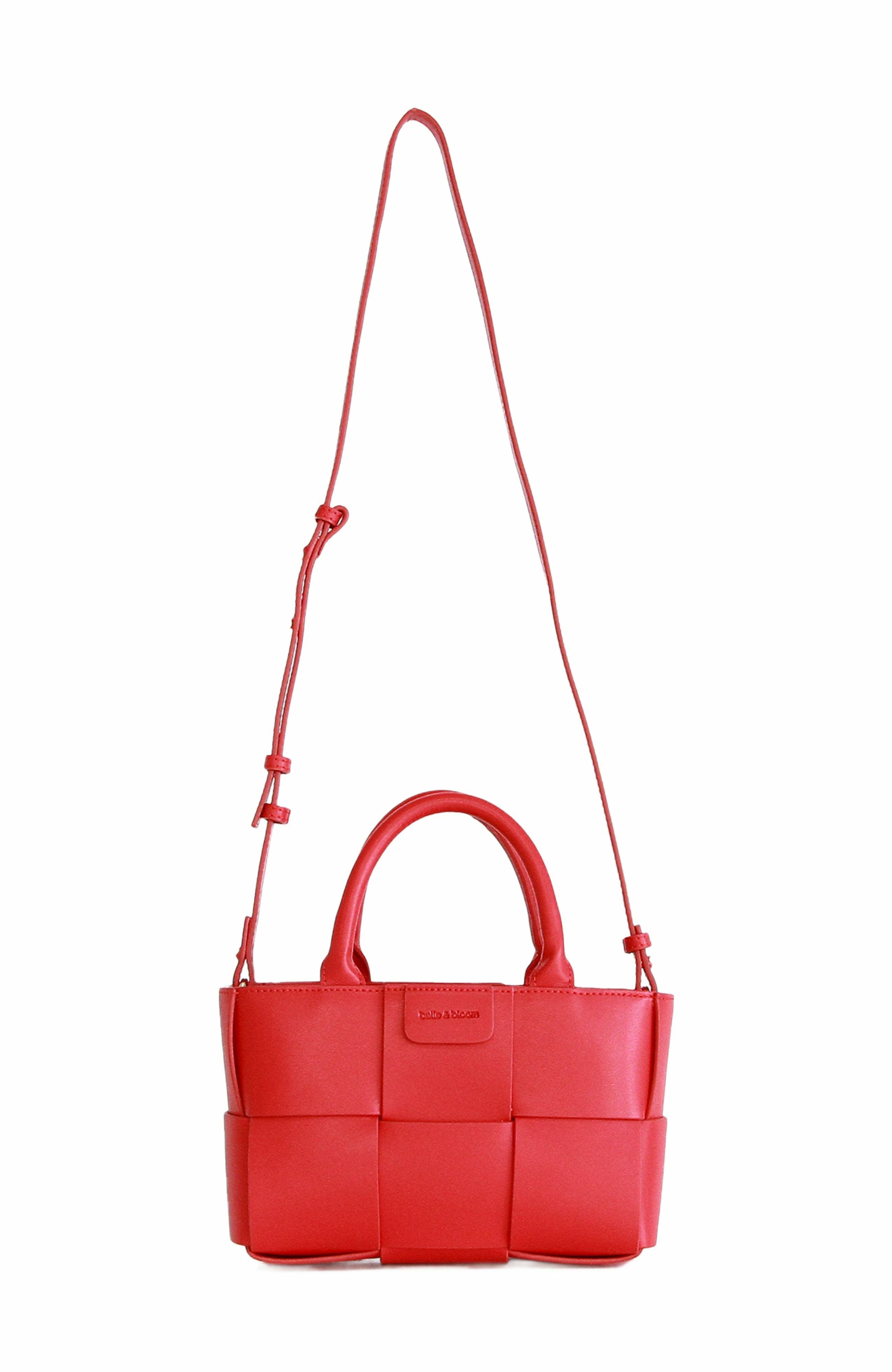Belle & Bloom Little Love Woven Crossbody Bag, Alternate, color, Red