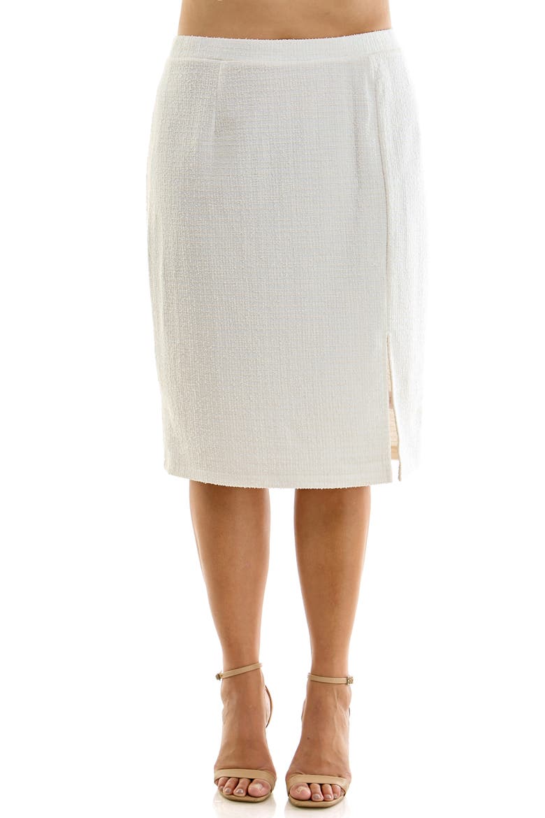 Knit Jacket & Midi Skirt 2-Piece Set, Alternate, color, WHITE