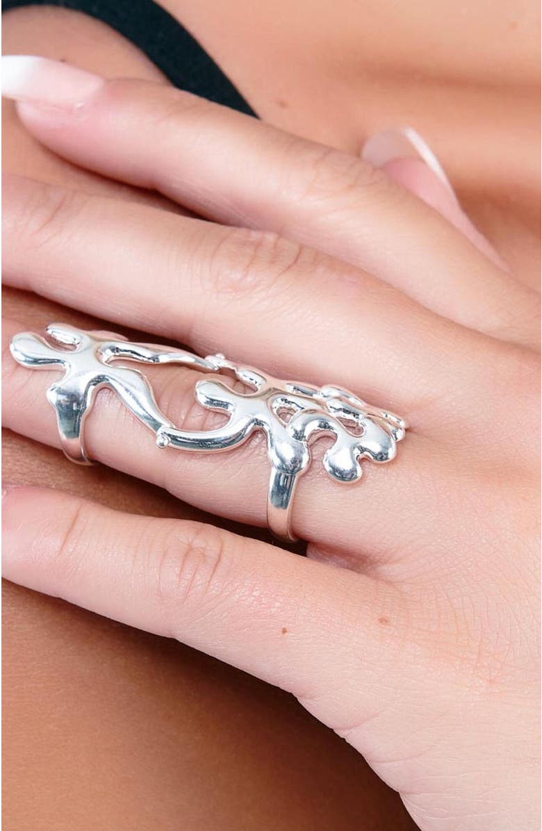 Lucy Quartermaine Splash Armour Ring, Alternate, color, Sterling Silver