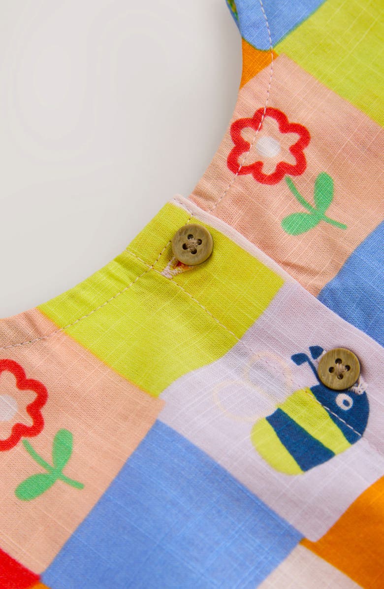 NEXT Kids' Rainbow Check Frill Dress, Alternate, color, Pink