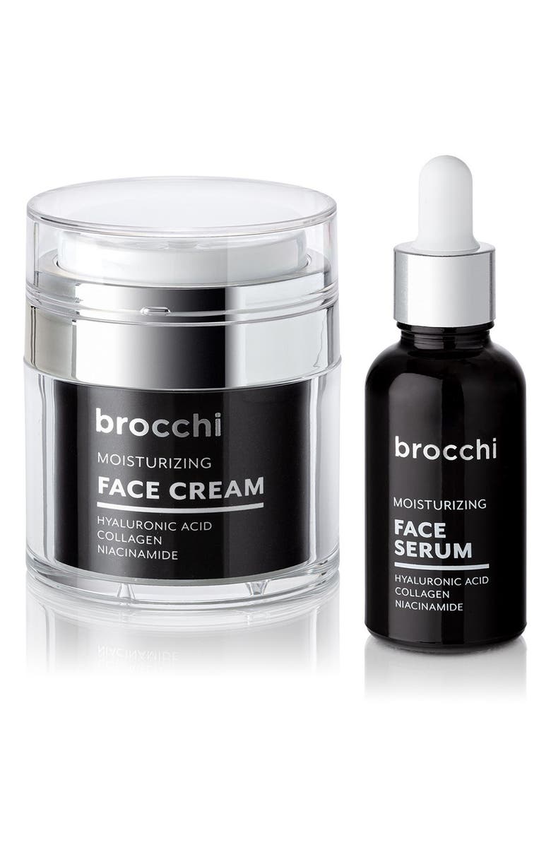 BROCCHI Hyaluronic Acid Face Cream & Serum Set $49 Value, Main, color,
