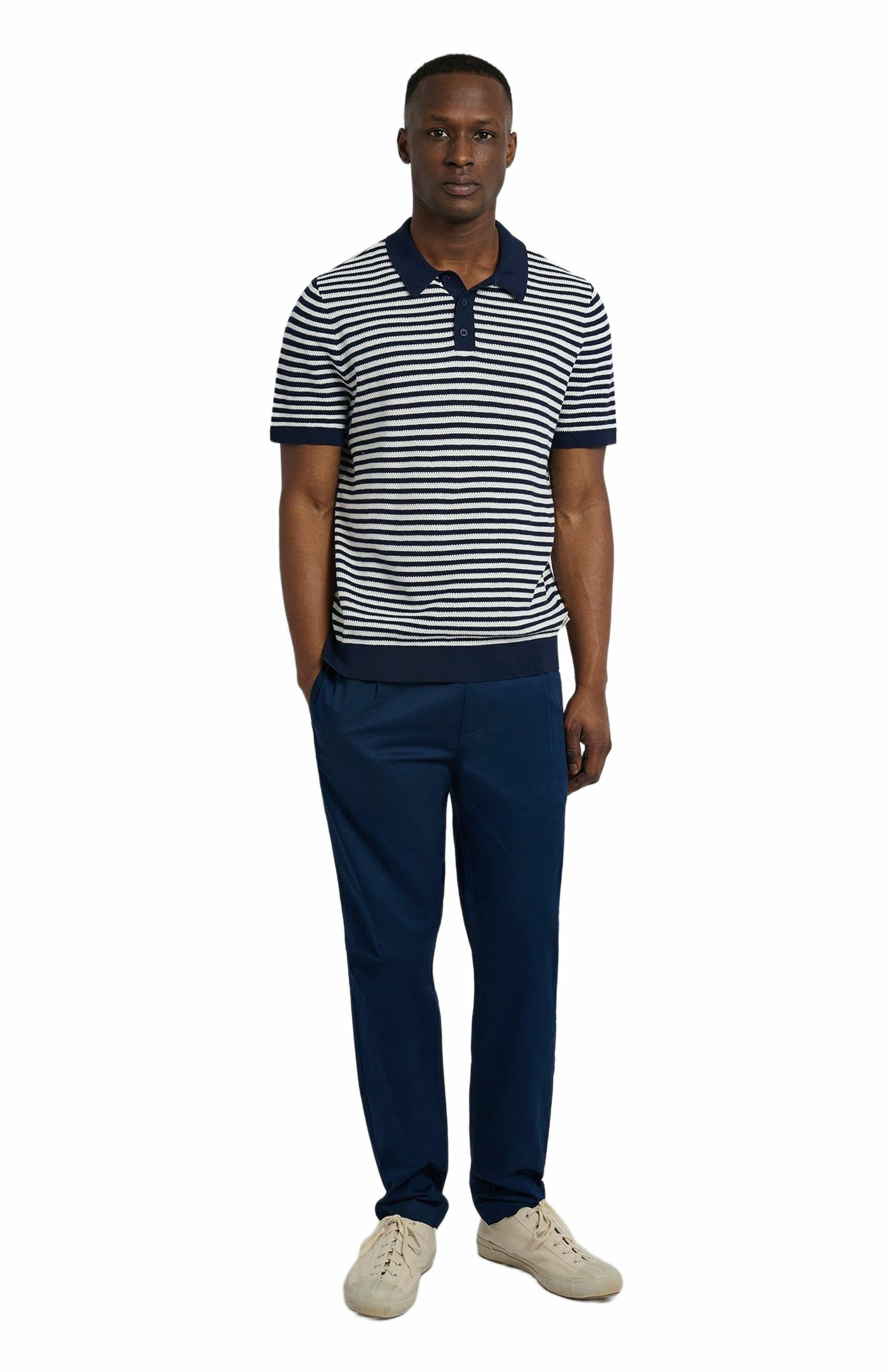 Cotton Textured Knit Polo