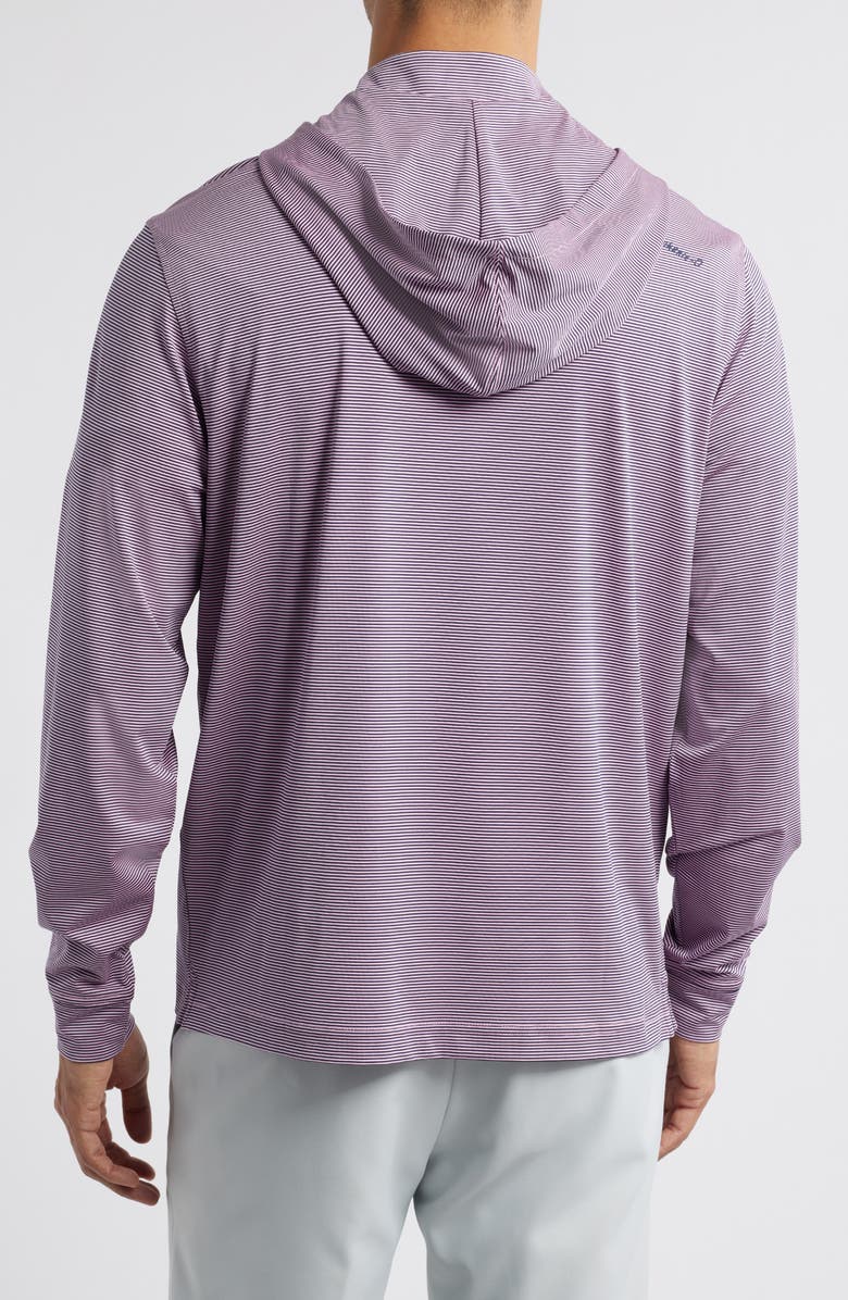 johnnie-O Hybrid Performance Quarter Zip Hoodie, Alternate, color, Navy/Porto Pink