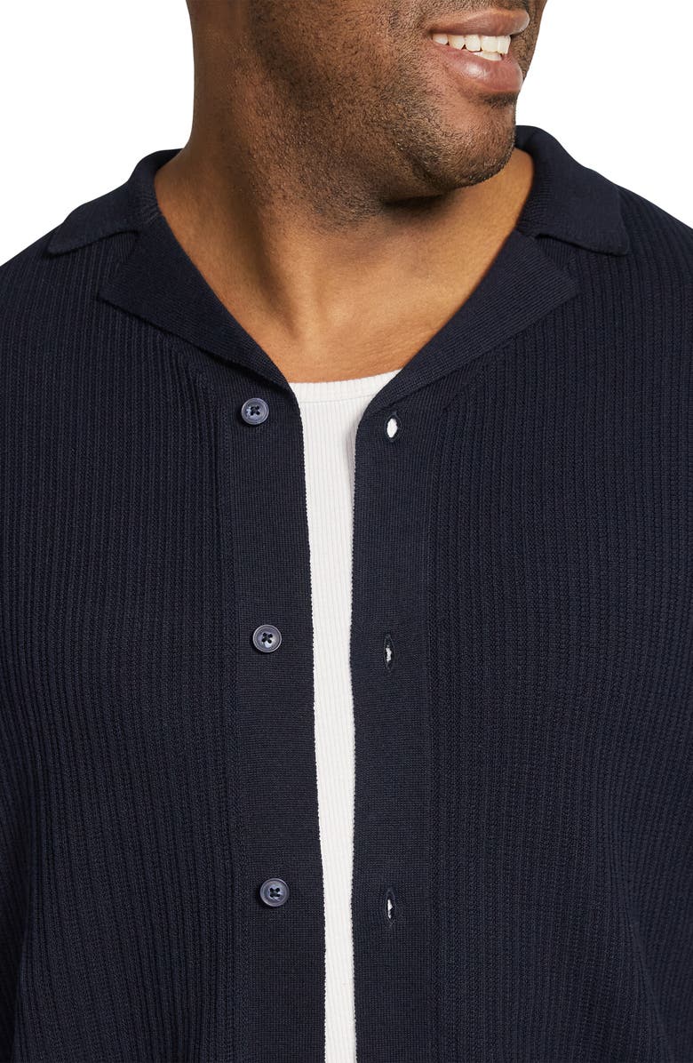 Johnny Bigg Riviera Relaxed Fit Textured Cotton Knit Button-Up Shirt, Alternate, color, 
