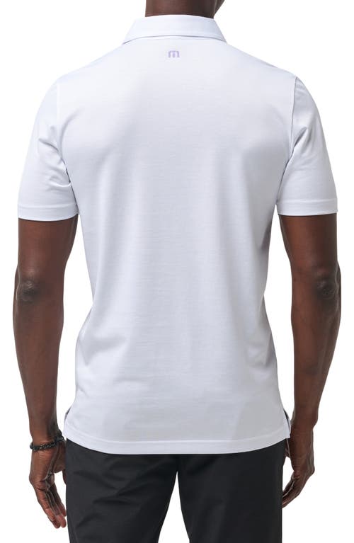 Travismathew Bigger Boat Chest Stripe Polo In White