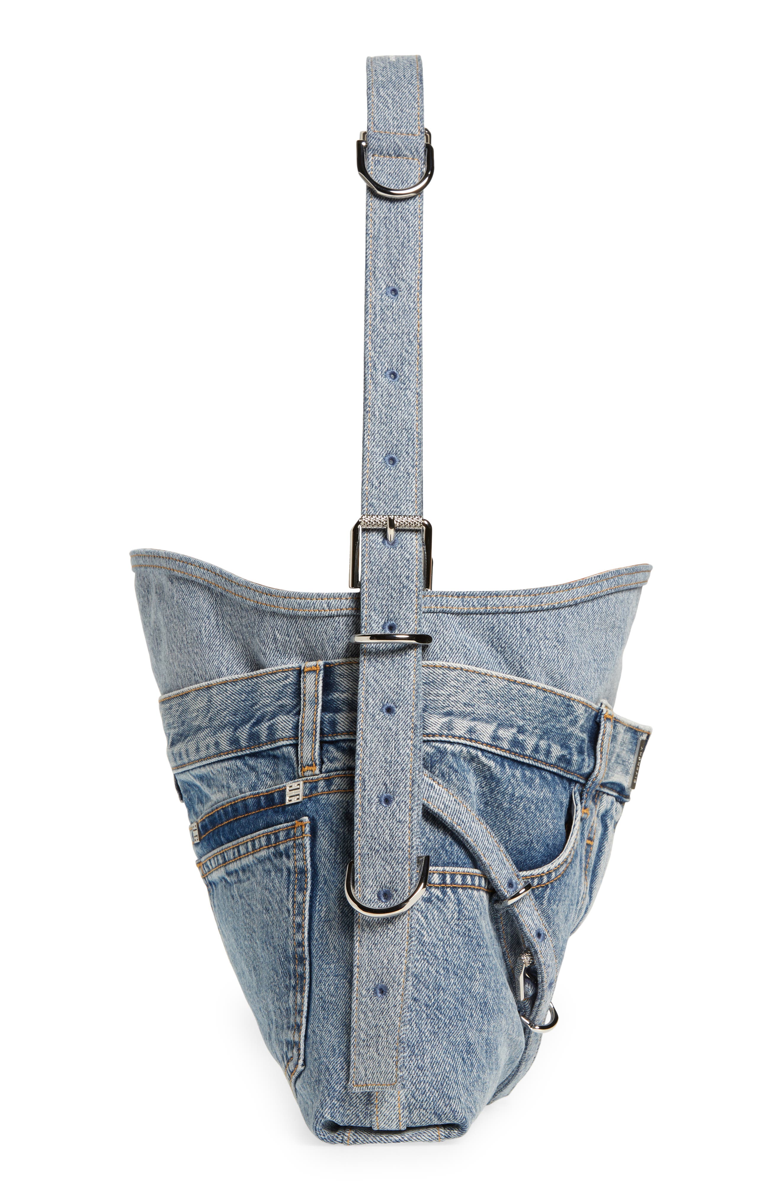 Medium Voyou Boyfriend Denim Hobo Bag, Alternate, color, MEDIUM BLUE
