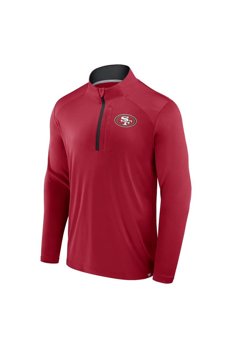 Men's Fanatics Scarlet San Francisco 49ers Defender Long Sleeve Quarter-Zip Jacket, Alternate, color, Scarlet