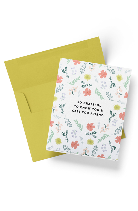 Grateful to Know You Friend Boxed Set of 8 Greeting Cards