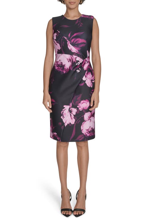 Floral Sleeveless Sheath Dress