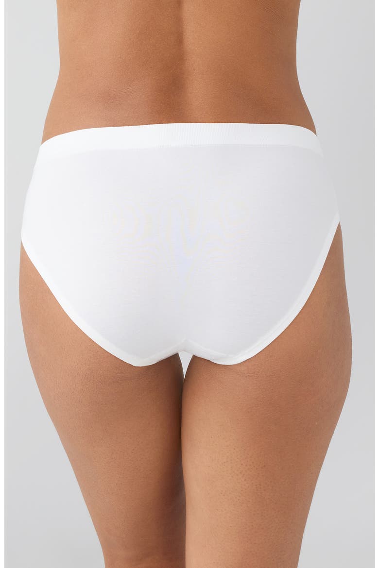 B-Smooth® Natural High Cut Briefs, Alternate, color, WHITE