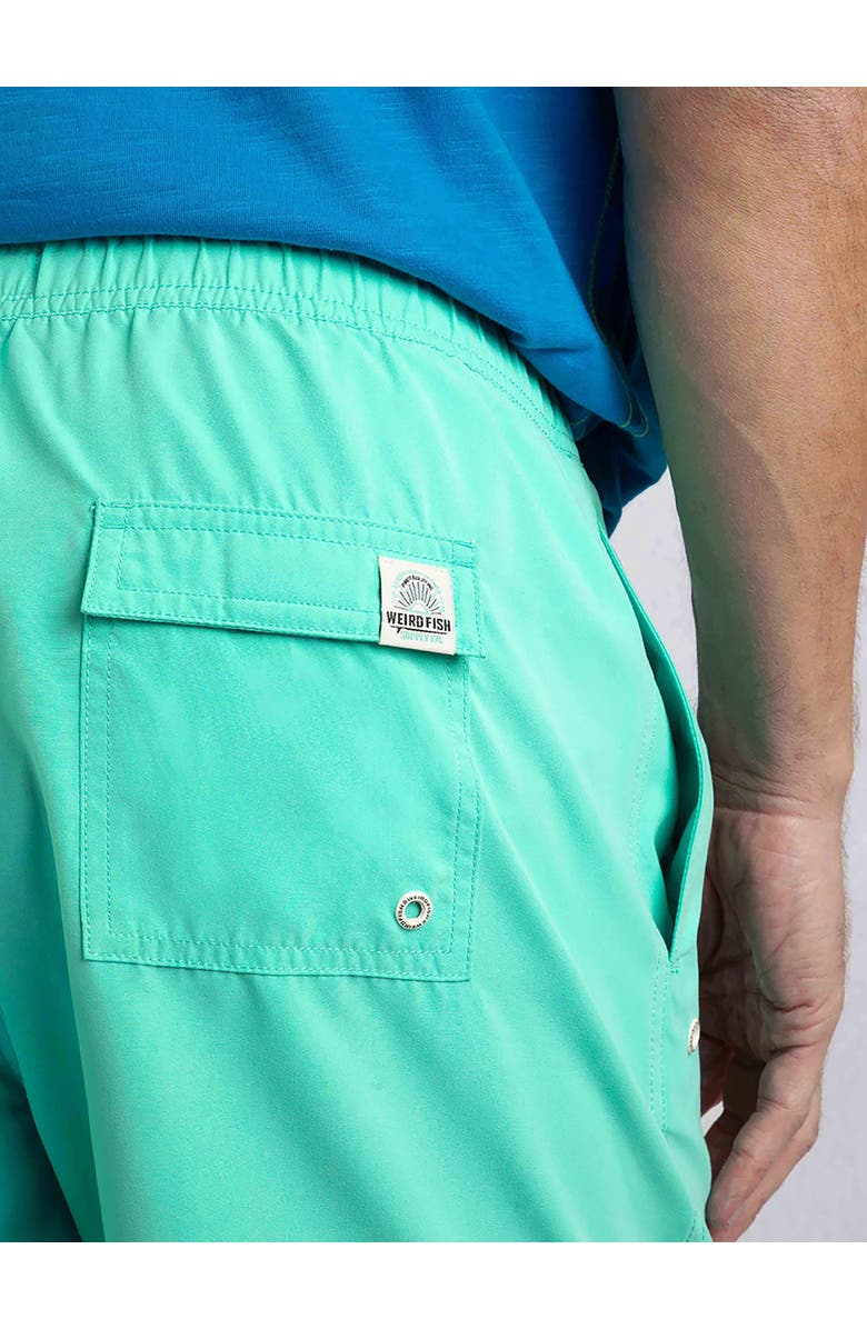 Weird Fish Banning Swim Short, Alternate, color, Aqua Marine