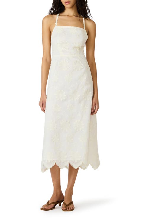 Riyan Embroidered Sleeveless Midi Dress