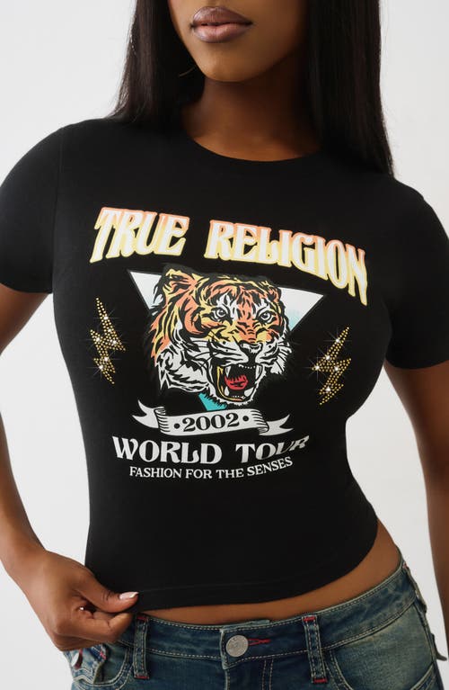 True Religion Tiger Graphic Baby T-shirt In Black