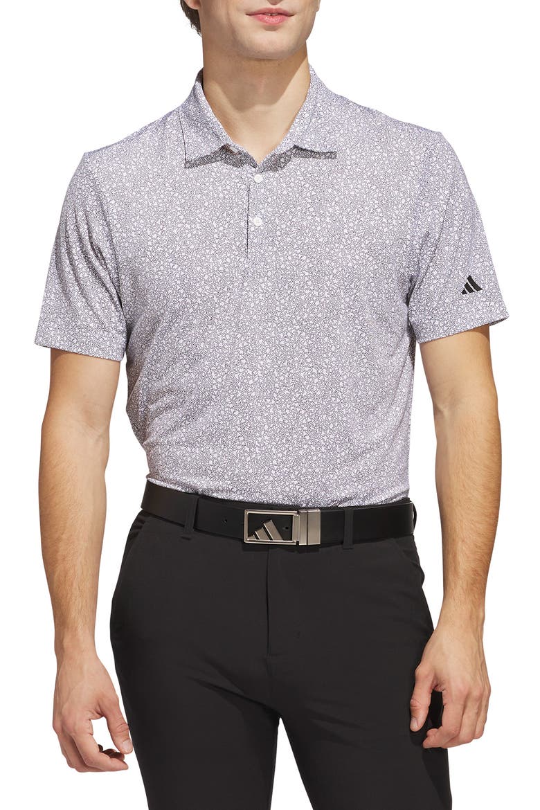 Ultimate Bunker Print Performance Polo, Main, color, WHITE/ BLACK