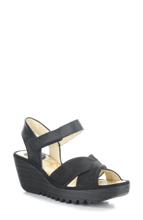 Yorg Ankle Strap Platform Wedge Sandal (Women)