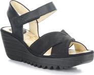 Fly London Yorg Ankle Strap Platform Wedge Sandal