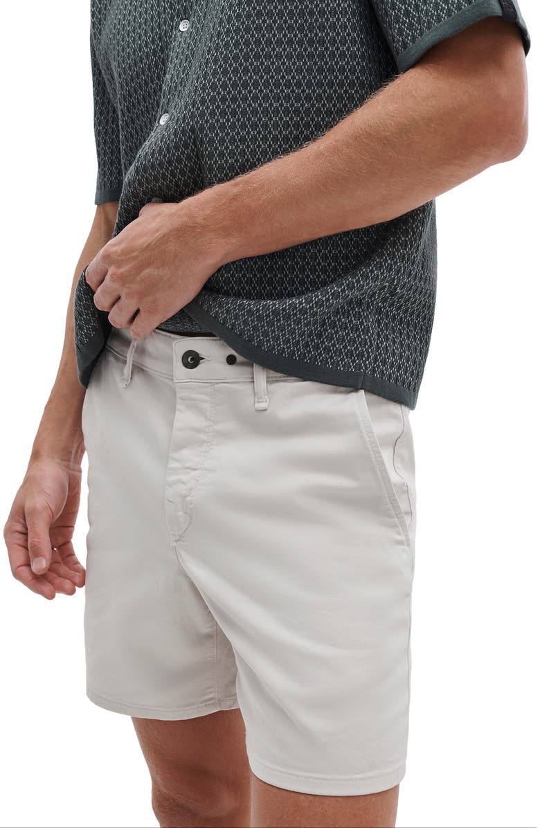 rag & bone Standard Cotton Stretch Twill Chino Shorts, Alternate, color, Ivory