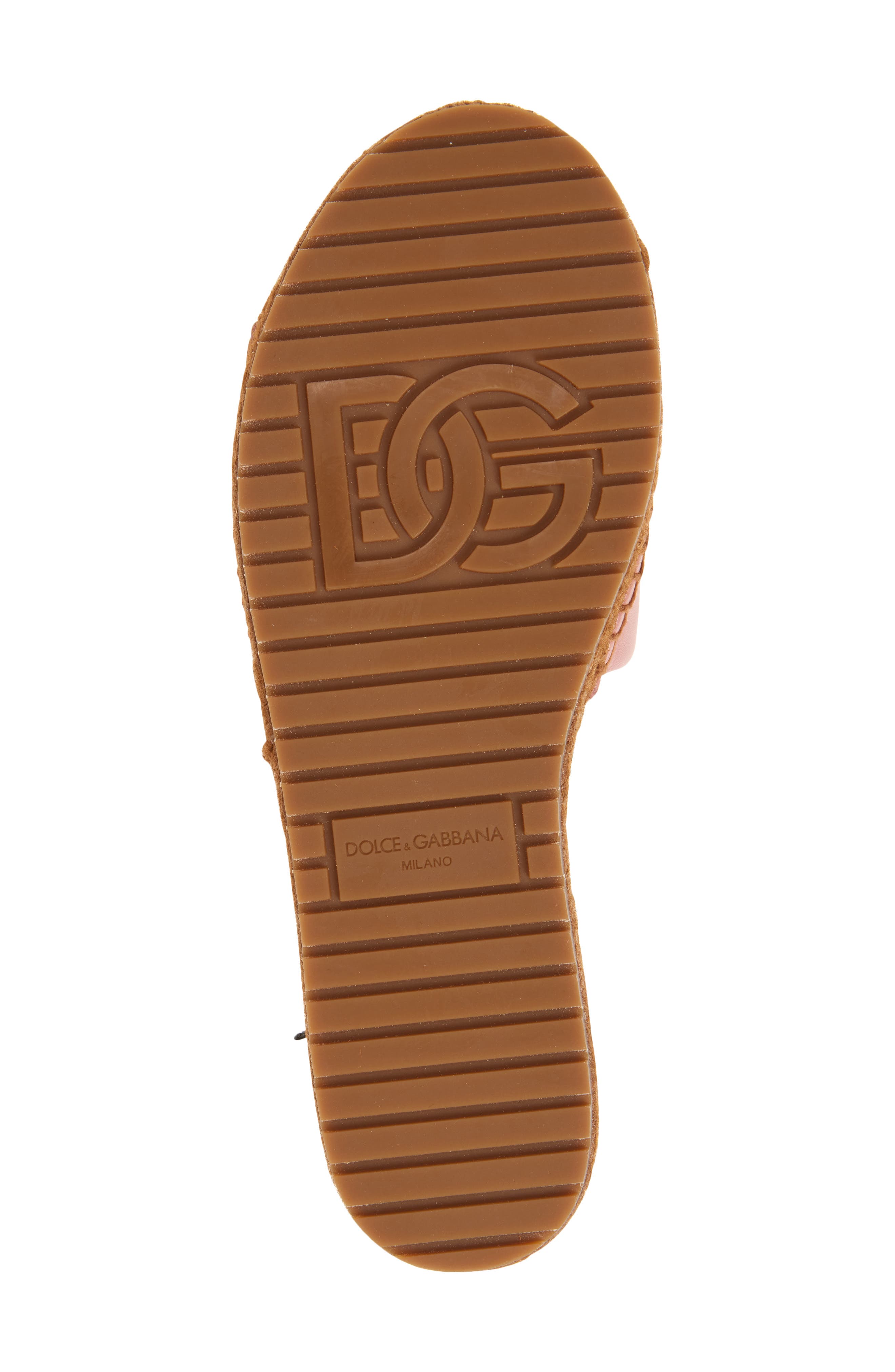 Dolce&Gabbana DG Logo Espadrille Flat Sandal, Alternate, color, Rosa