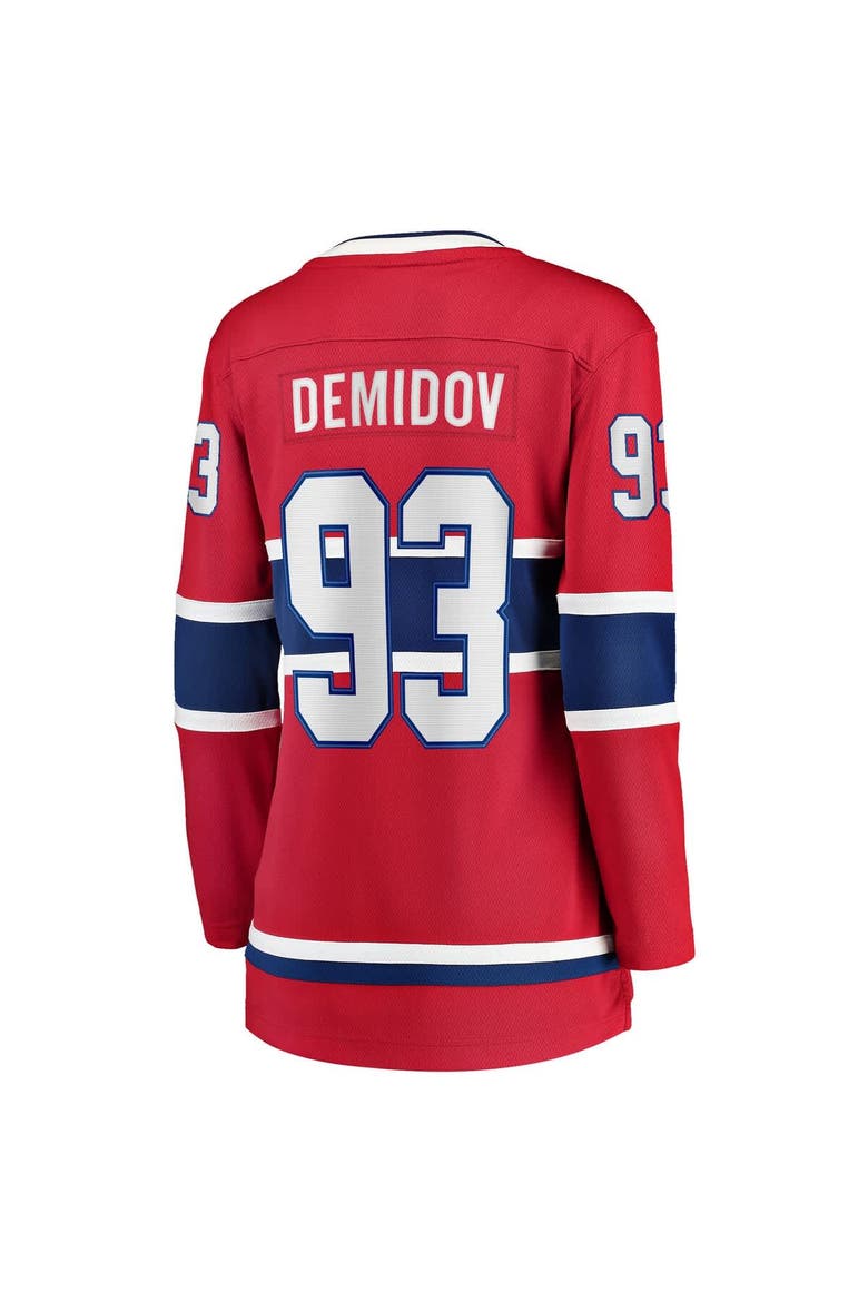 Women's Fanatics Ivan Demidov Red Montreal Canadiens Home Breakaway Player Jersey, Alternate, color, Red