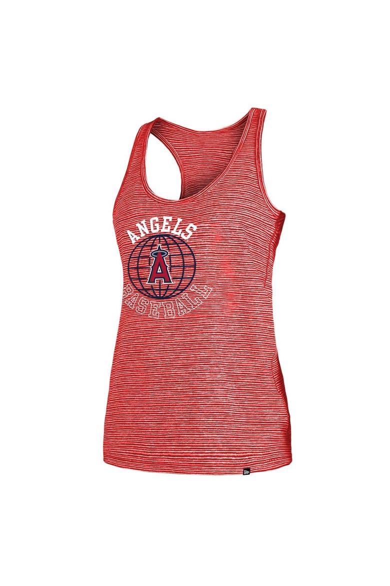 Women's New Era Red Los Angeles Angels Active Racerback Tank Top, Alternate, color, Red