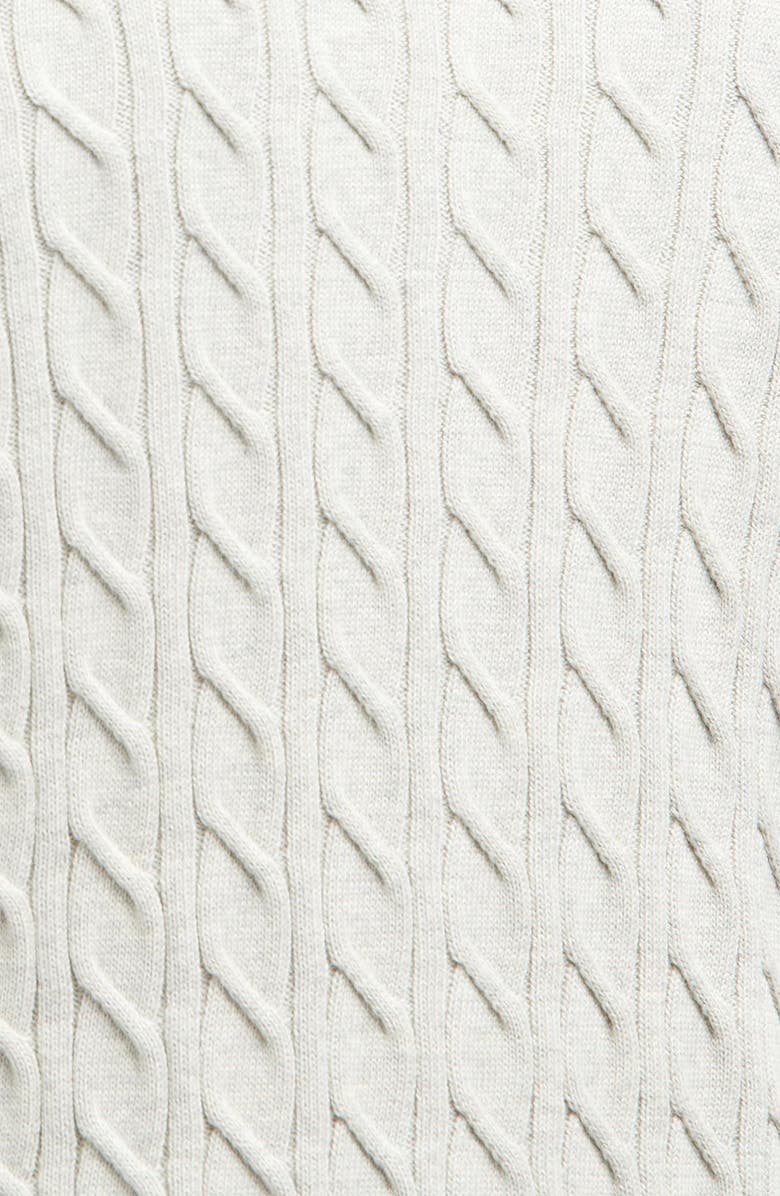 Barbour Cable Knit Half Zip Cotton Sweater, Alternate, color,