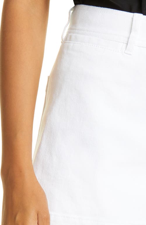Rebecca Taylor Stretch Cotton Twill Shorts In White