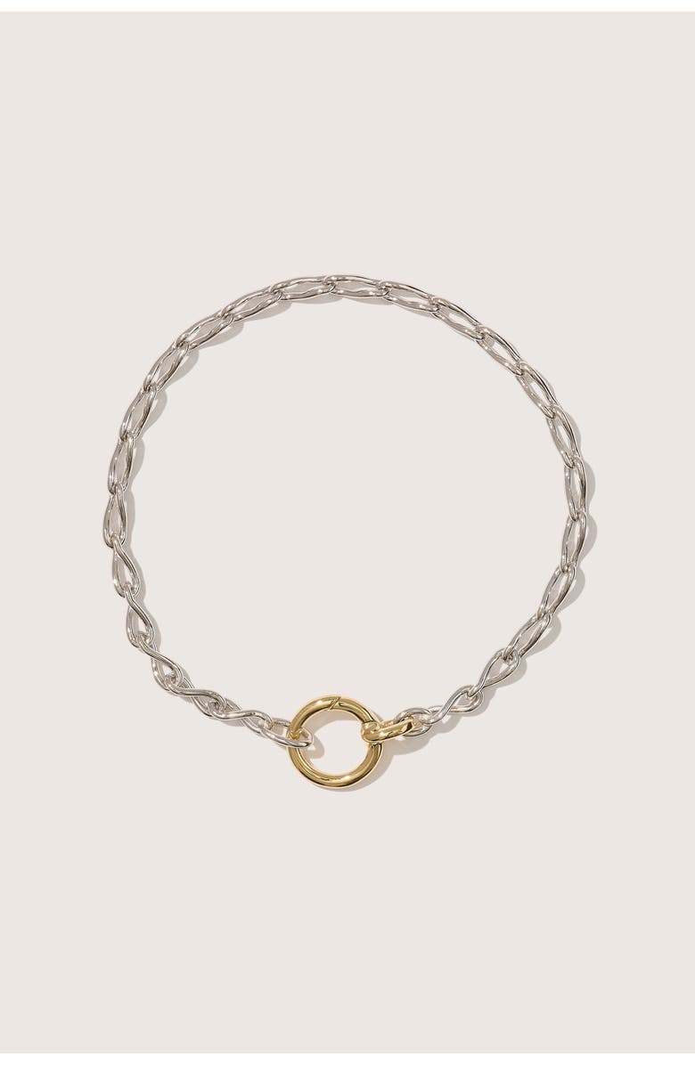Otiumberg Sterling Silver and 14kt Gold Vermeil Eternal Link up Bracelet, Main, color, Silver