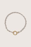 Otiumberg Sterling Silver and 14kt Gold Vermeil Eternal Link up Bracelet