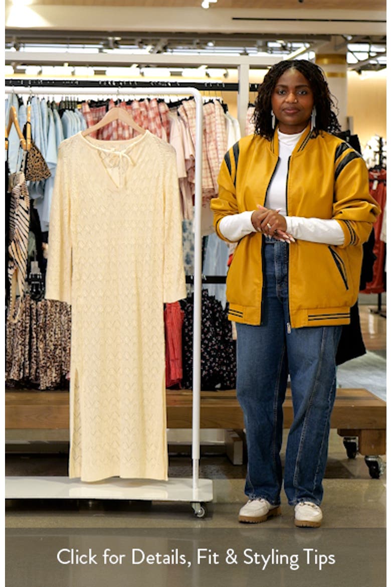 Pointelle Cover-Up Midi Sweater Dress video