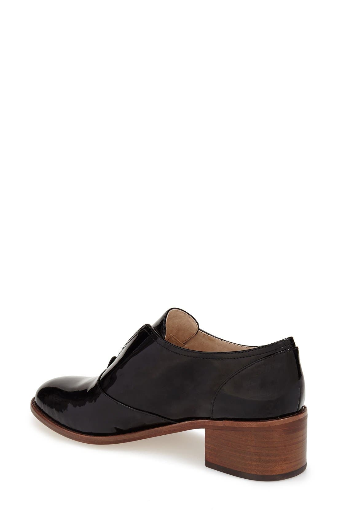 'Freyer' Laceless Oxford, Alternate, color, BLACK PATENT LEATHER