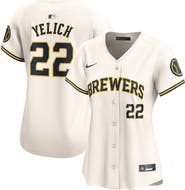 Nike Women's Nike Christian Yelich Cream Milwaukee Brewers Home Limited Player Jersey