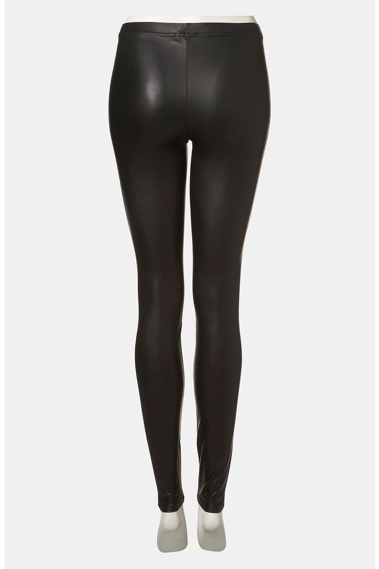 Faux Leather Leggings, Alternate, color, BLACK